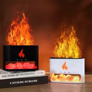 3D Flame aroma diffúzor himalája sóval